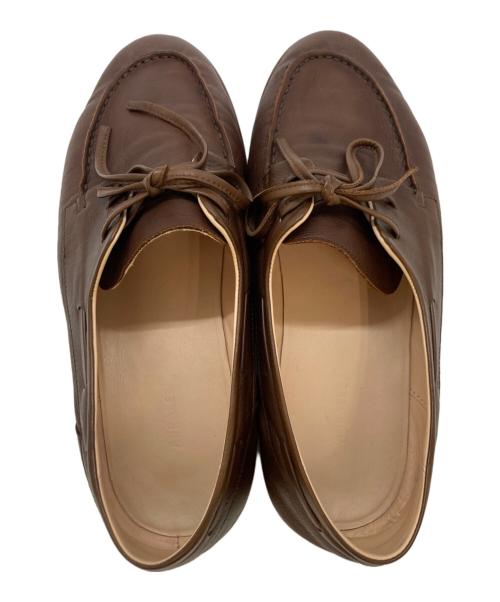 AURALEE（オーラリー）AURALEE (オーラリー) レザーシューズ/SOFT LEATHER DECK SHOES A26SS03QD ブラウン サイズ:25.5の古着・服飾アイテム