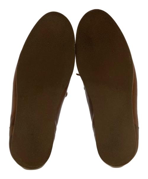 AURALEE（オーラリー）AURALEE (オーラリー) レザーシューズ/SOFT LEATHER DECK SHOES A26SS03QD ブラウン サイズ:25.5の古着・服飾アイテム