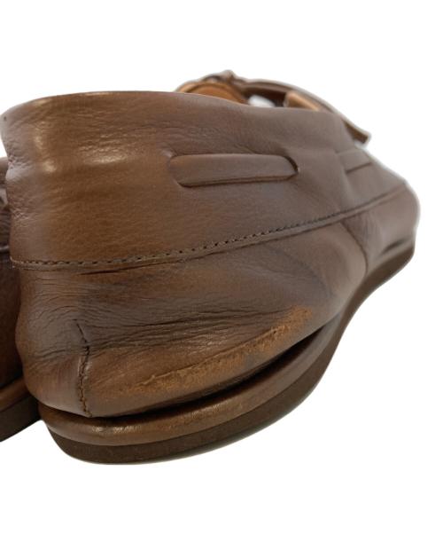 AURALEE（オーラリー）AURALEE (オーラリー) レザーシューズ/SOFT LEATHER DECK SHOES A26SS03QD ブラウン サイズ:25.5の古着・服飾アイテム