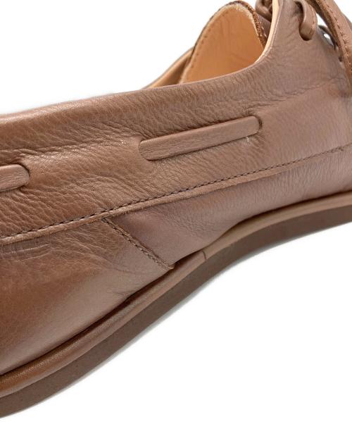 AURALEE（オーラリー）AURALEE (オーラリー) レザーシューズ/SOFT LEATHER DECK SHOES A26SS03QD ブラウン サイズ:25.5の古着・服飾アイテム