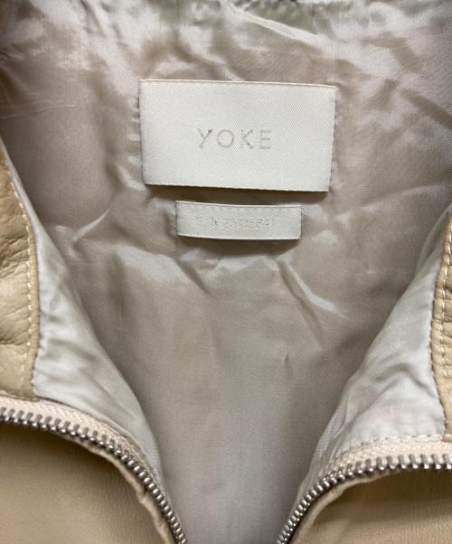 YOKE（ヨーク）YOKE (ヨーク) LEATHER TRAINING JACKET レザートレーニングジャケット YK25SS0905B ベージュ サイズ:SIZE2の古着・服飾アイテム
