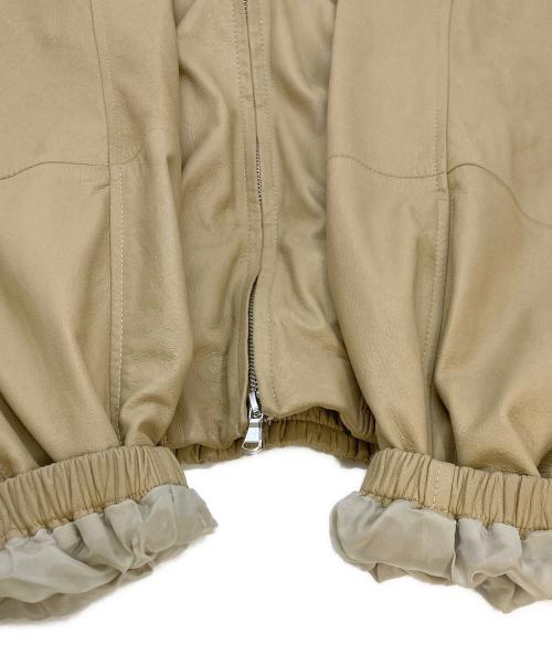 YOKE（ヨーク）YOKE (ヨーク) LEATHER TRAINING JACKET レザートレーニングジャケット YK25SS0905B ベージュ サイズ:SIZE2の古着・服飾アイテム