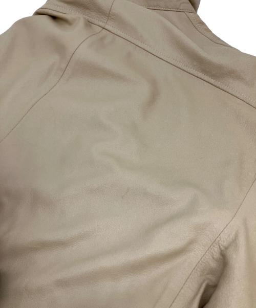YOKE（ヨーク）YOKE (ヨーク) LEATHER TRAINING JACKET レザートレーニングジャケット YK25SS0905B ベージュ サイズ:SIZE2の古着・服飾アイテム