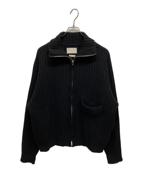 YOKE（ヨーク）YOKE (ヨーク) Wide Rib Highneck Zip Cardigan YK25FW01099S ブラック サイズ:SIZE3の古着・服飾アイテム