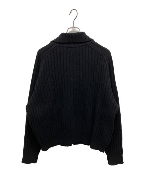 YOKE（ヨーク）YOKE (ヨーク) Wide Rib Highneck Zip Cardigan YK25FW01099S ブラック サイズ:SIZE3の古着・服飾アイテム