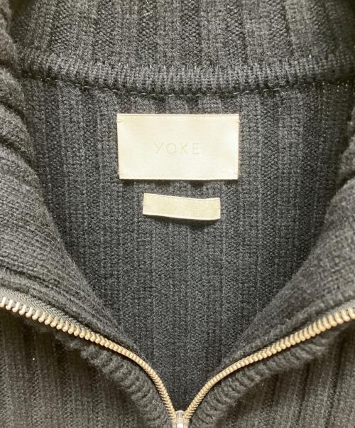 YOKE（ヨーク）YOKE (ヨーク) Wide Rib Highneck Zip Cardigan YK25FW01099S ブラック サイズ:SIZE3の古着・服飾アイテム