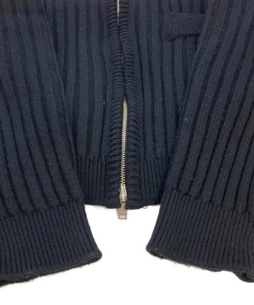 YOKE（ヨーク）YOKE (ヨーク) Wide Rib Highneck Zip Cardigan YK25FW01099S ブラック サイズ:SIZE3の古着・服飾アイテム