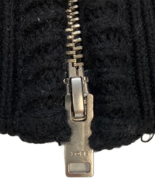 YOKE（ヨーク）YOKE (ヨーク) Wide Rib Highneck Zip Cardigan YK25FW01099S ブラック サイズ:SIZE3の古着・服飾アイテム