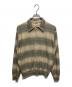 AURALEE（オーラリー）の古着「COTTON SILK GRADIENT STRIPE KNIT SHIRT CARDIGAN A26SC01GB」｜ベージュ