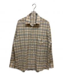 AURALEE（オーラリー）の古着「SUPER LIGHT WOOL CHECK SHIRT A24SS01LC」｜ベージュ