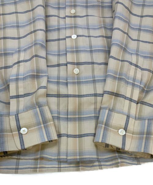 AURALEE（オーラリー）AURALEE (オーラリー) SUPER LIGHT WOOL CHECK SHIRT A24SS01LC ベージュ サイズ:SIZE5の古着・服飾アイテム