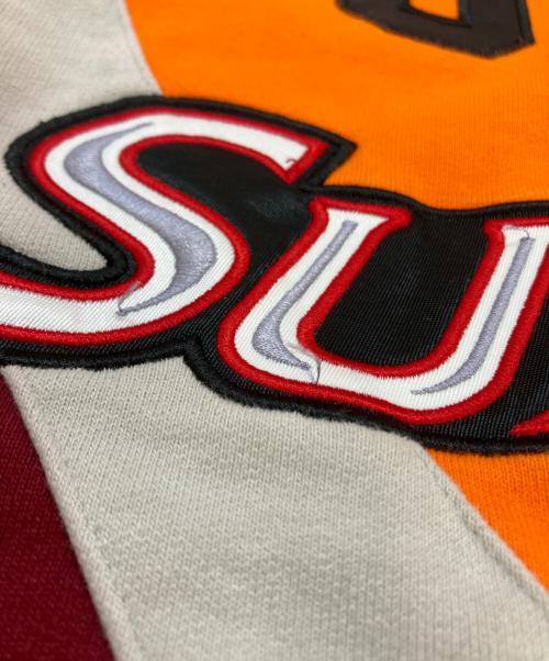 SUPREME（シュプリーム）SUPREME (シュプリーム) Equipe Half Zip Sweatshirt オレンジ×レッド サイズ:Mの古着・服飾アイテム