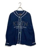 kith nycキスニューヨークシティ）の古着「Indigo Seersucker Daley Shirt （インディゴ・シアサッカー・デイリー・シャツ） 26050060000620」｜ネイビー