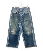 Acne studiosアクネ ストゥディオズ）の古着「トロンプルイユダメージジーンズ - 1981　RW-UX-TROU000001」｜インディゴ