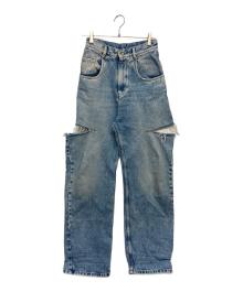 Maison Margiela（メゾンマルジェラ）の古着「デニムジーンズ スラッシュディテール　S51LA0051」｜インディゴ