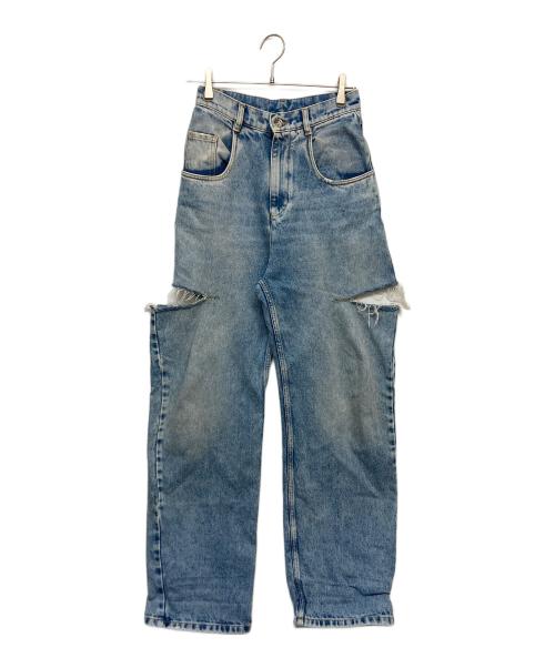 Maison Margiela（メゾンマルジェラ）Maison Margiela (メゾンマルジェラ) デニムジーンズ スラッシュディテール　S51LA0051 インディゴ サイズ:SIZE38の古着・服飾アイテム