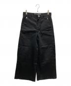 REVINSレヴィンズ）の古着「Luxe Wide Cotton Pants RE25SS-PT002」｜ブラック