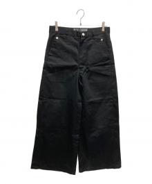 REVINS（レヴィンズ）の古着「Luxe Wide Cotton Pants RE25SS-PT002」｜ブラック