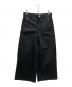 REVINS（レヴィンズ）の古着「Luxe Wide Cotton Pants RE25SS-PT002」｜ブラック