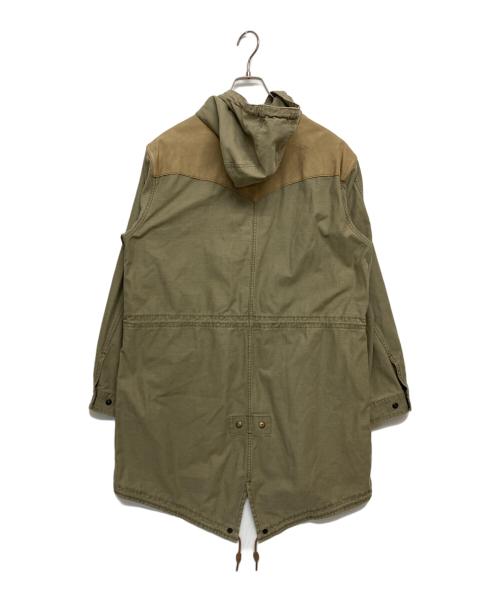 RRL（ダブルアールエル）RRL (ダブルアールエル) レザーヨークフィッシュテールパーカー カーキ サイズ:SIZE Sの古着・服飾アイテム