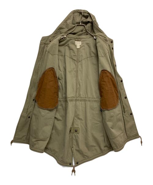 RRL（ダブルアールエル）RRL (ダブルアールエル) レザーヨークフィッシュテールパーカー カーキ サイズ:SIZE Sの古着・服飾アイテム