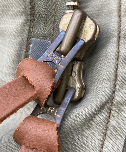 RRL（ダブルアールエル）RRL (ダブルアールエル) レザーヨークフィッシュテールパーカー カーキ サイズ:SIZE Sの古着・服飾アイテム