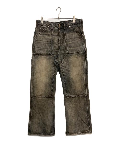 NO MAINTENANCE（ノーメンテナンス）NO MAINTENANCE (ノーメンテナンス) ジャパニーズダブルニーデニム ブラック サイズ:SIZE 34の古着・服飾アイテム