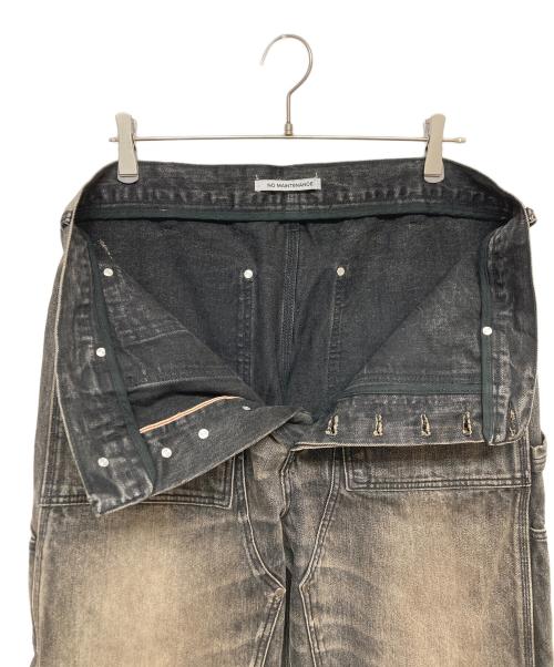 NO MAINTENANCE（ノーメンテナンス）NO MAINTENANCE (ノーメンテナンス) ジャパニーズダブルニーデニム ブラック サイズ:SIZE 34の古着・服飾アイテム