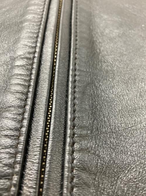 FINECREEK&CO（ファインクリークアンドコー）FINECREEK&CO Collarless Single Riders Jacket”Heavy Weight Bud”/カラーレスシングルライダースジャケット”ヘビーウェイトバド” ブラック サイズ:SIZE38の古着・服飾アイテム