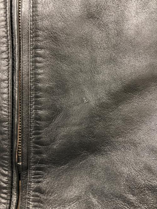 FINECREEK&CO（ファインクリークアンドコー）FINECREEK&CO Collarless Single Riders Jacket”Heavy Weight Bud”/カラーレスシングルライダースジャケット”ヘビーウェイトバド” ブラック サイズ:SIZE38の古着・服飾アイテム