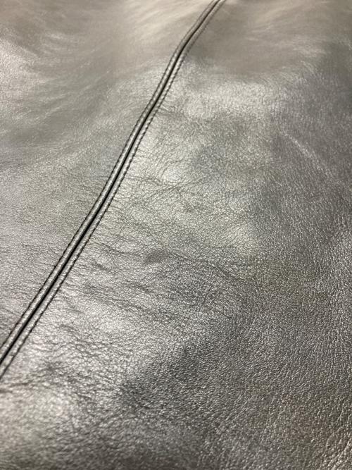 FINECREEK&CO（ファインクリークアンドコー）FINECREEK&CO Collarless Single Riders Jacket”Heavy Weight Bud”/カラーレスシングルライダースジャケット”ヘビーウェイトバド” ブラック サイズ:SIZE38の古着・服飾アイテム