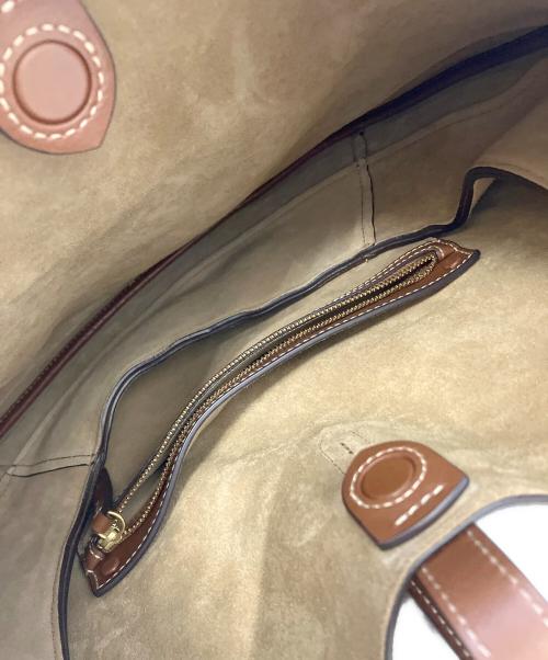 POLO RALPH LAUREN（ポロ・ラルフローレン）POLO RALPH LAUREN (ポロ・ラルフローレン) IDスエード ラージ ショルダーバッグ ブラウン サイズ:実寸参照の古着・服飾アイテム