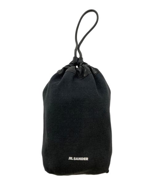 JIL SANDER（ジルサンダー）JIL SANDER (ジルサンダー) 巾着ポーチ ブラック サイズ:実寸参照の古着・服飾アイテム