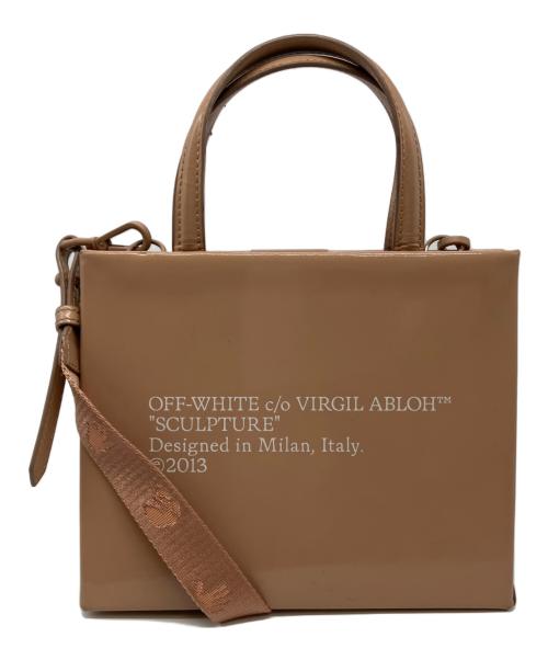 OFFWHITE（オフホワイト）OFFWHITE (オフホワイト) ミニパテントボックスバッグ OWLNA59E20LEA01 ベージュ サイズ:実寸参照の古着・服飾アイテム