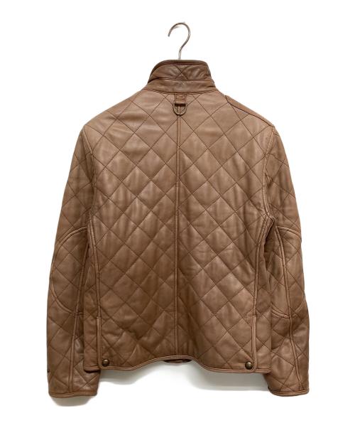 POLO RALPH LAUREN（ポロ・ラルフローレン）POLO RALPH LAUREN (ポロ・ラルフローレン) ラムレザー キルティング ハンティング ジャケット ブラウン サイズ:SIZE Mの古着・服飾アイテム