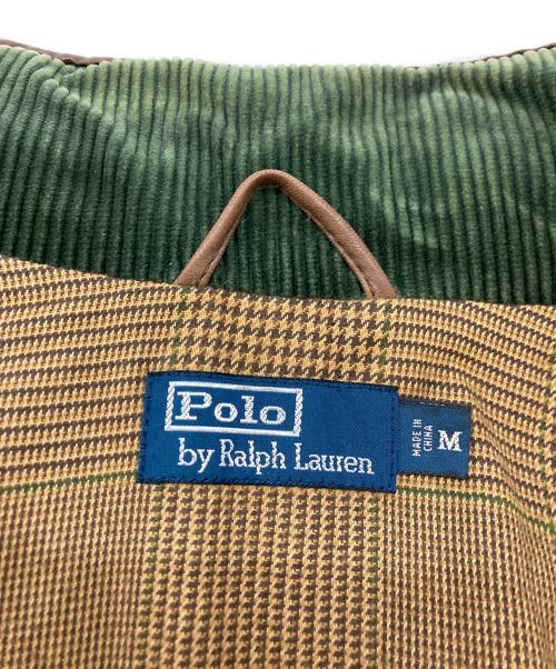 POLO RALPH LAUREN（ポロ・ラルフローレン）POLO RALPH LAUREN (ポロ・ラルフローレン) ラムレザー キルティング ハンティング ジャケット ブラウン サイズ:SIZE Mの古着・服飾アイテム
