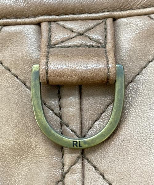 POLO RALPH LAUREN（ポロ・ラルフローレン）POLO RALPH LAUREN (ポロ・ラルフローレン) ラムレザー キルティング ハンティング ジャケット ブラウン サイズ:SIZE Mの古着・服飾アイテム