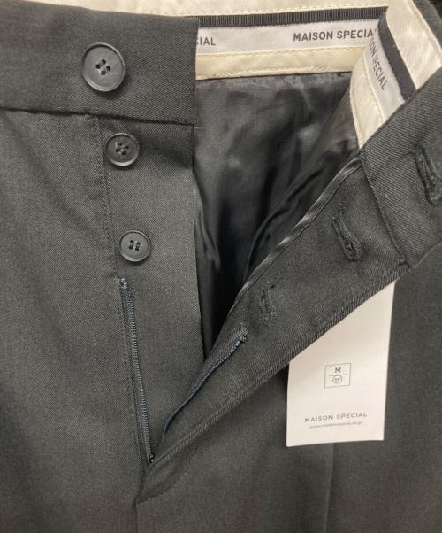 MAISON SPECIAL（メゾンスペシャル）MAISON SPECIAL (メゾンスペシャル) Marvelt Slacks Pants ND91641 ブラック サイズ:SIZE38 未使用品の古着・服飾アイテム