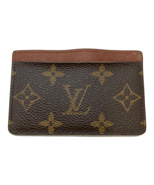 LOUIS VUITTON（ルイ ヴィトン）LOUIS VUITTON (ルイ ヴィトン) 名刺入れ　M61733 ブラウン サイズ:実寸参照の古着・服飾アイテム