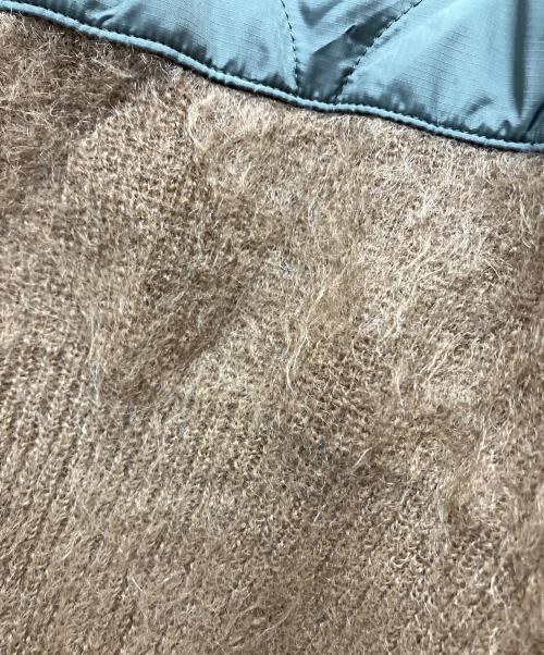 SOFTHYPHEN（ソフトハイフン）SOFTHYPHEN (ソフトハイフン) キルティングミックスモヘアカーディガン/QUILTING MIX MOHAIR CARDIGAN　MGMTNT221045 カーキ×ブラウン サイズ:SIZE02の古着・服飾アイテム