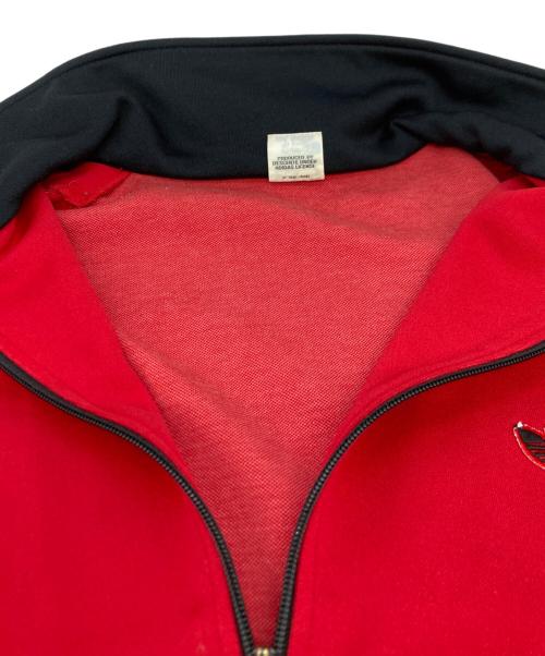 adidas（アディダス）adidas (アディダス) ハイネックトラックジャケット ブラック×レッド サイズ:SIZE0の古着・服飾アイテム