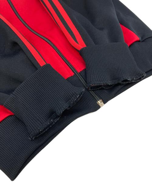 adidas（アディダス）adidas (アディダス) ハイネックトラックジャケット ブラック×レッド サイズ:SIZE0の古着・服飾アイテム
