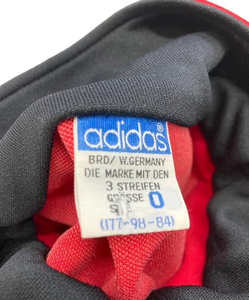 adidas（アディダス）adidas (アディダス) ハイネックトラックジャケット ブラック×レッド サイズ:SIZE0の古着・服飾アイテム