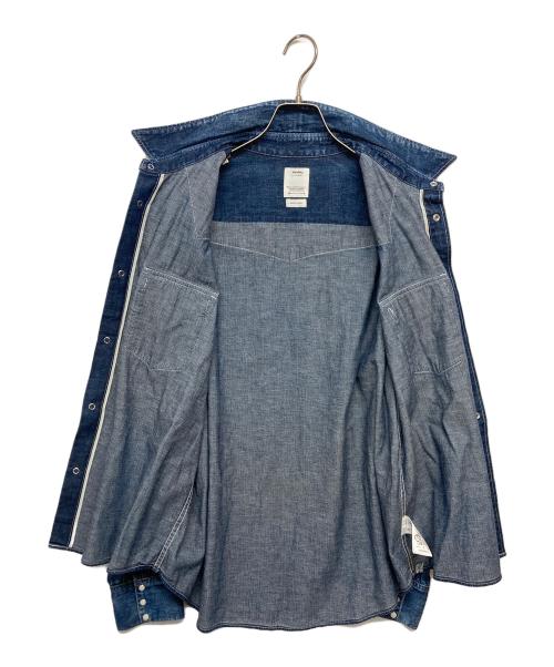 VISVIM（ビズビム）VISVIM (ビズビム) SOCIAL SCULPTURE SHIRT DMGD インディゴ サイズ:SIZE2の古着・服飾アイテム