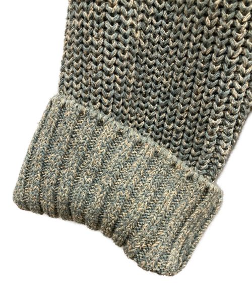 Ernie Palo（アーニーパロ）ernie palo (アーニーパロ) Cotton Silk P/O Rib Knit コットン シルク プルオーバー リブ ニット  EP05KN02 グリーン サイズ:44の古着・服飾アイテム