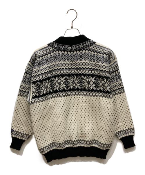 nordstrikk（ノードストリック）nordstrikk (ノードストリック) メタルフックノルディックカーディガン ホワイト×ブラック サイズ:Sの古着・服飾アイテム