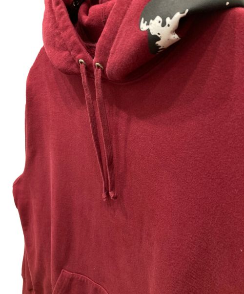 BOUNTY HUNTER（バウンティハンター）BOUNTY HUNTER (バウンティハンター) Supreme (シュプリーム) Hooded Sweatshirt　23AW　スカル　プリント　パーカー ボルドー サイズ:Lの古着・服飾アイテム