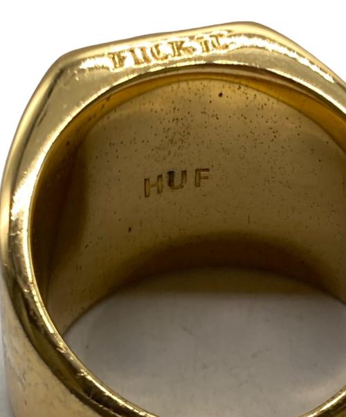 HUF（ハフ）HUF (ハフ) BLACKLETTER GOLD RING ゴールド サイズ:21号の古着・服飾アイテム