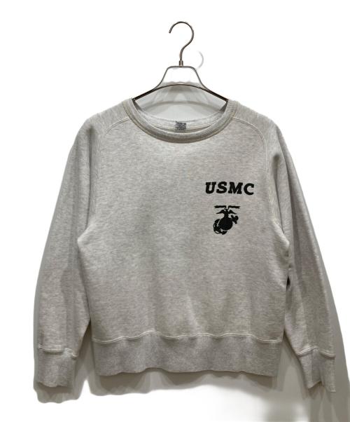 BUZZ RICKSON'S（バズリクソンズ）Buzz Rickson's (バズリクソンズ) USMCプリントスウェット グレー サイズ:Ⅿの古着・服飾アイテム