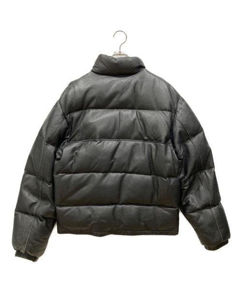 Schott（ショット）Schott (ショット) 90s フルデコレザーダウンジャケット　ワッペン ブラック サイズ:36の古着・服飾アイテム